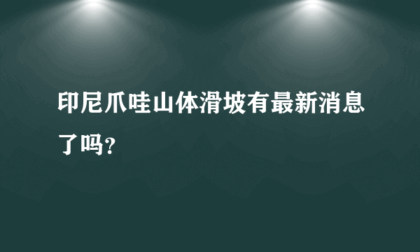 印尼爪哇山体滑坡有最新消息了吗？