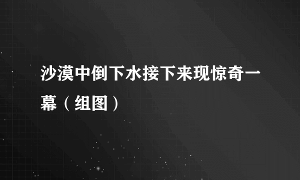 沙漠中倒下水接下来现惊奇一幕（组图）