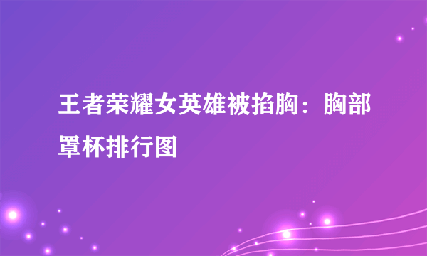 王者荣耀女英雄被掐胸：胸部罩杯排行图