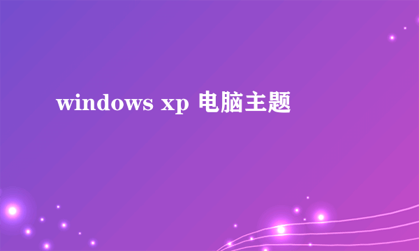 windows xp 电脑主题