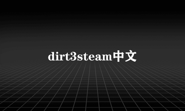 dirt3steam中文