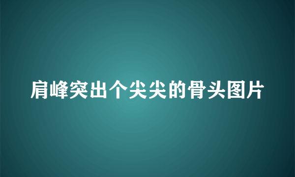 肩峰突出个尖尖的骨头图片