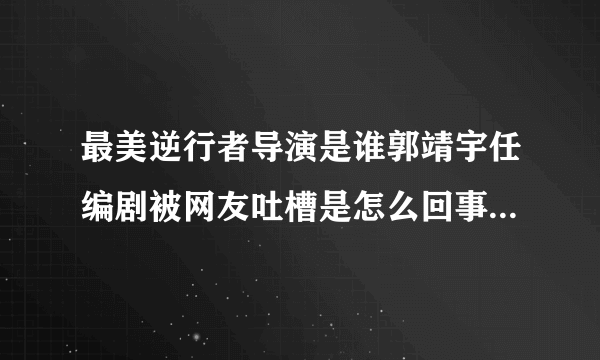 最美逆行者导演是谁郭靖宇任编剧被网友吐槽是怎么回事-飞外网