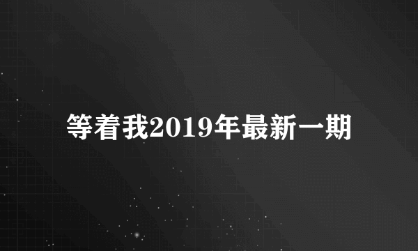 等着我2019年最新一期