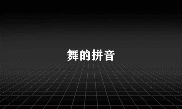 舞的拼音