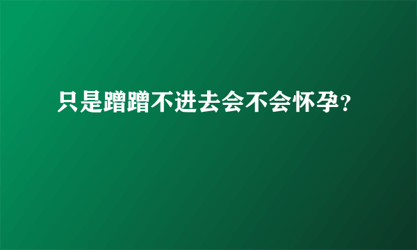 只是蹭蹭不进去会不会怀孕？