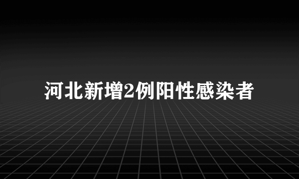 河北新增2例阳性感染者