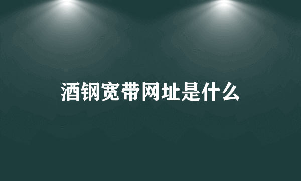 酒钢宽带网址是什么