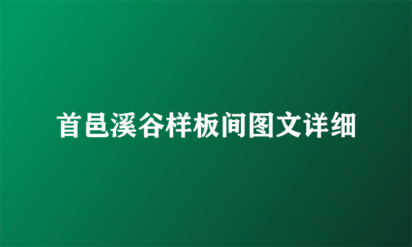 首邑溪谷样板间图文详细