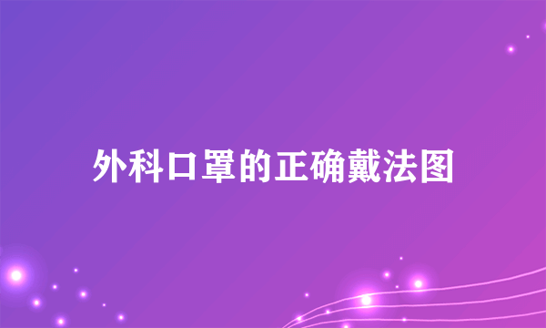 外科口罩的正确戴法图