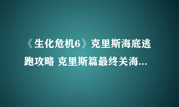 《生化危机6》克里斯海底逃跑攻略 克里斯篇最终关海底逃跑攻略