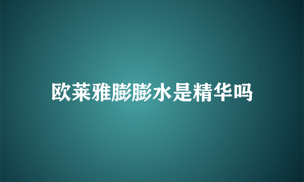 欧莱雅膨膨水是精华吗