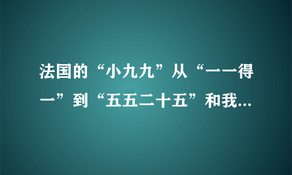 法国的“小九九”从“一一得一”到“五五二十五”和我国的“小九九”是一样的，后面的就改用手势了．下面来年各个图框是用法国“小九九”计算7×8和8×9的两个示例 （1）用法国“小九九”计算7×9，左，右手依次伸出手指的个数是______． （2）如果有两个数a，b（a，b都是大于5小于10的整数），要计算a×b，两手伸出的手指数的和为______；未伸出的手指数积为______．