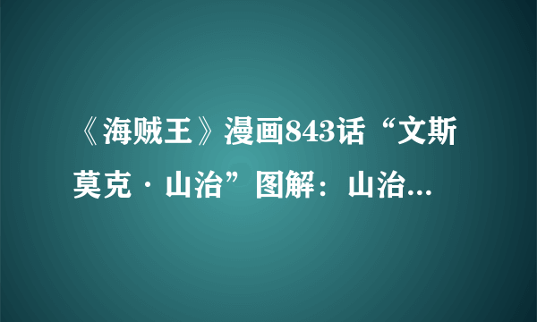 《海贼王》漫画843话“文斯莫克·山治”图解：山治和路飞开战