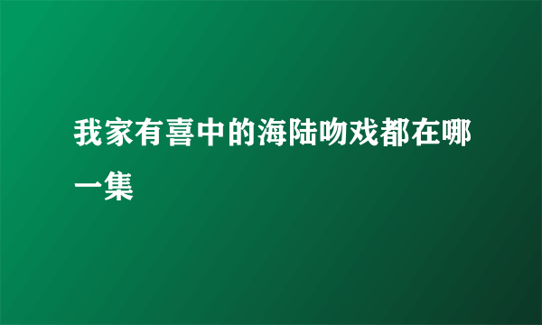 我家有喜中的海陆吻戏都在哪一集