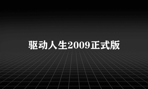 驱动人生2009正式版