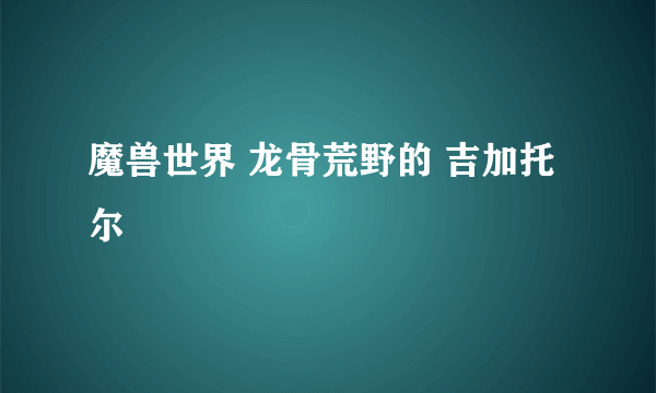 魔兽世界 龙骨荒野的 吉加托尔