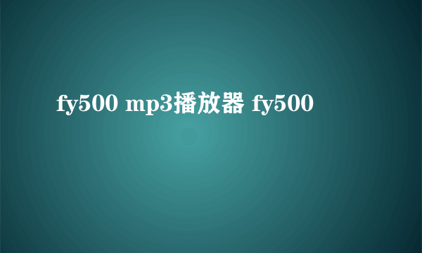 fy500 mp3播放器 fy500