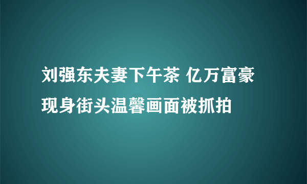 刘强东夫妻下午茶 亿万富豪现身街头温馨画面被抓拍