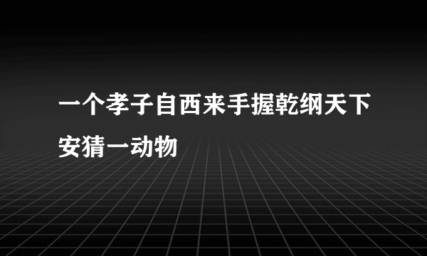 一个孝子自西来手握乾纲天下安猜一动物