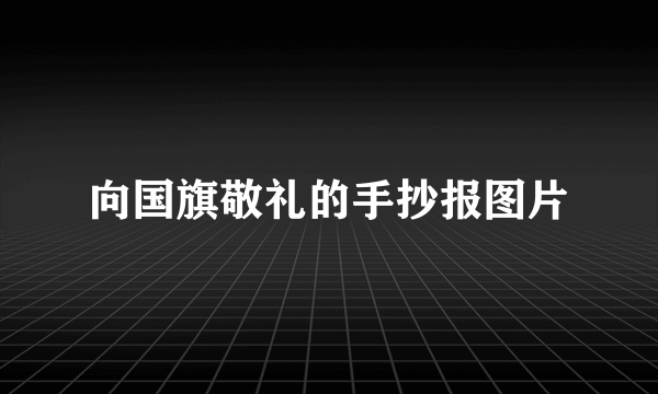 向国旗敬礼的手抄报图片