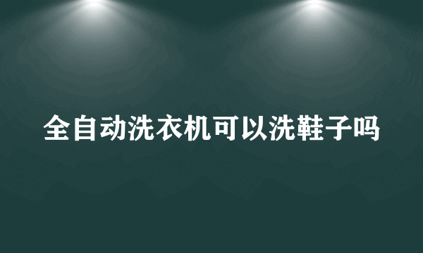 全自动洗衣机可以洗鞋子吗