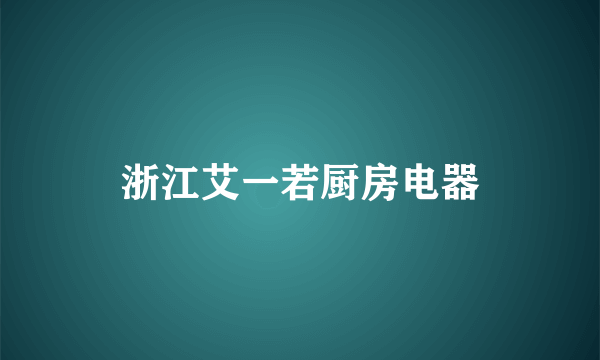 浙江艾一若厨房电器