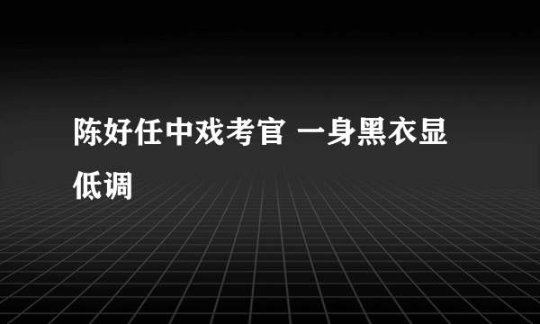 陈好任中戏考官 一身黑衣显低调