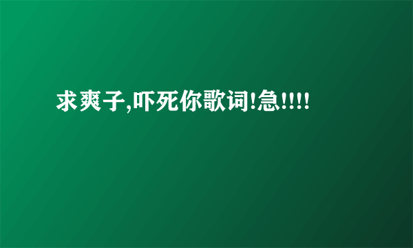 求爽子,吓死你歌词!急!!!!