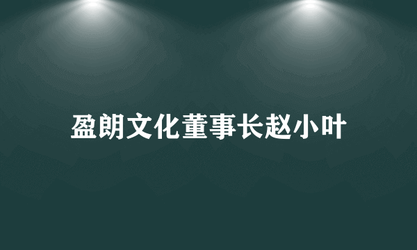 盈朗文化董事长赵小叶