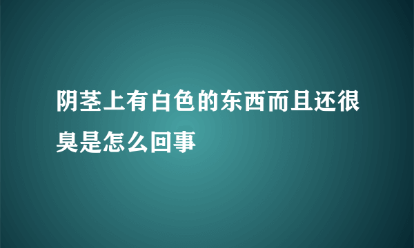 阴茎上有白色的东西而且还很臭是怎么回事