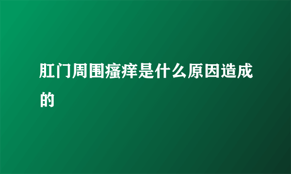 肛门周围瘙痒是什么原因造成的