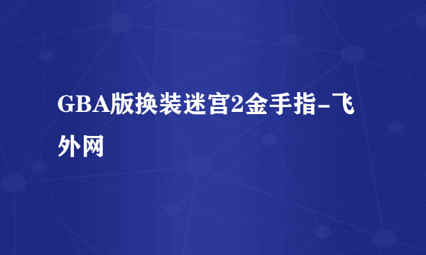 GBA版换装迷宫2金手指-飞外网