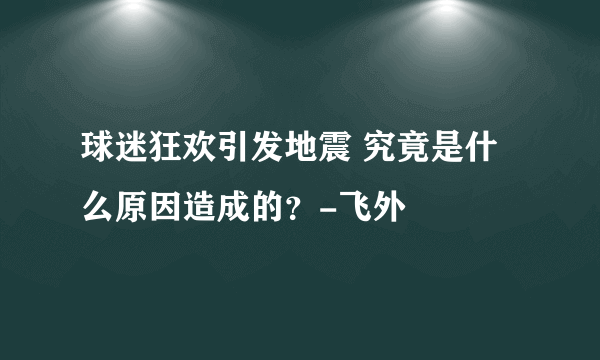 球迷狂欢引发地震 究竟是什么原因造成的？-飞外