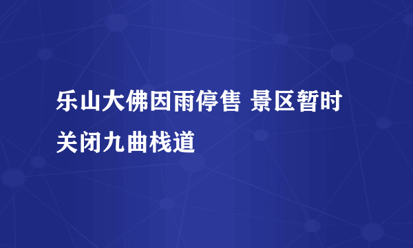 乐山大佛因雨停售 景区暂时关闭九曲栈道