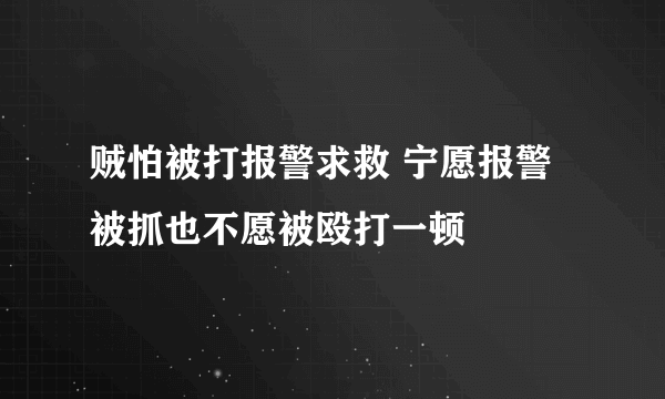 贼怕被打报警求救 宁愿报警被抓也不愿被殴打一顿