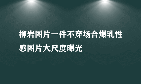 柳岩图片一件不穿场合爆乳性感图片大尺度曝光