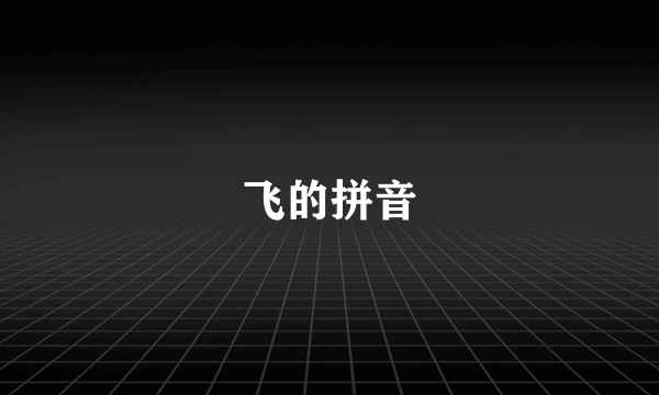 飞的拼音