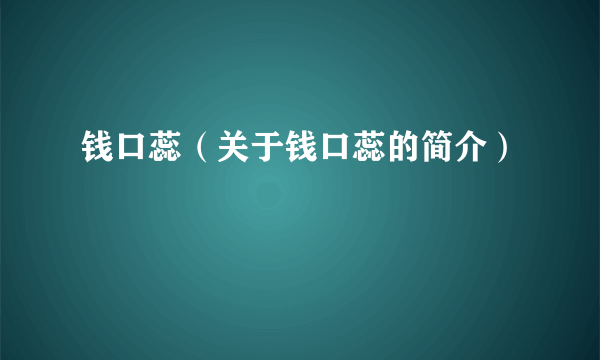 钱口蕊（关于钱口蕊的简介）