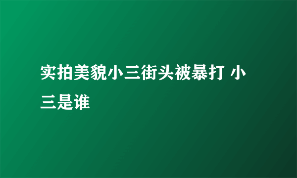 实拍美貌小三街头被暴打 小三是谁