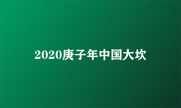 2020庚子年中国大坎