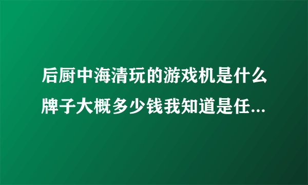 后厨中海清玩的游戏机是什么牌子大概多少钱我知道是任天堂 不知道是哪个型号谢谢说下