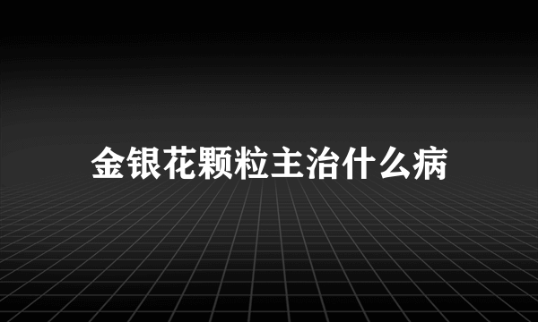 金银花颗粒主治什么病