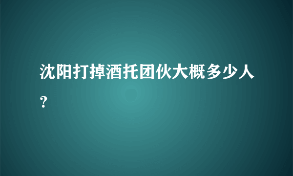 沈阳打掉酒托团伙大概多少人？