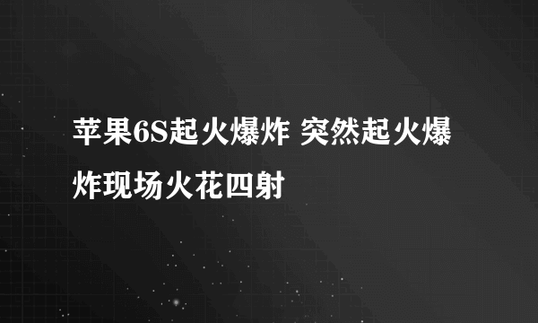 苹果6S起火爆炸 突然起火爆炸现场火花四射