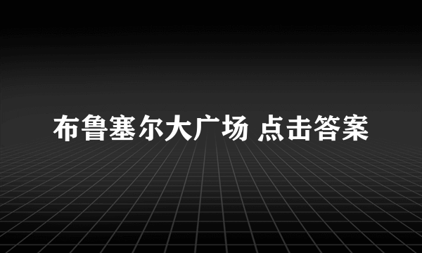 布鲁塞尔大广场 点击答案