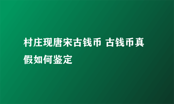 村庄现唐宋古钱币 古钱币真假如何鉴定