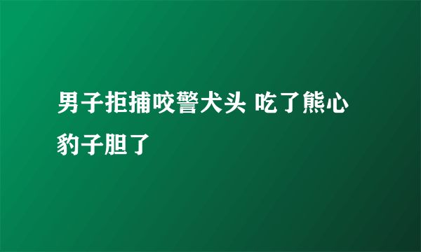 男子拒捕咬警犬头 吃了熊心豹子胆了