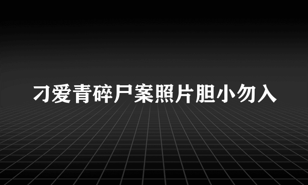 刁爱青碎尸案照片胆小勿入