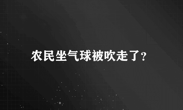 农民坐气球被吹走了？